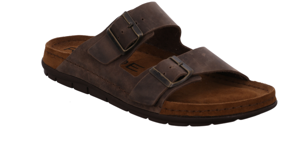 Rohde Herren Leder 2 Band Pantolette Mocca 