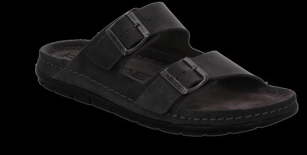 Rohde Herren Leder 2 Band Pantolette Anthrazit 