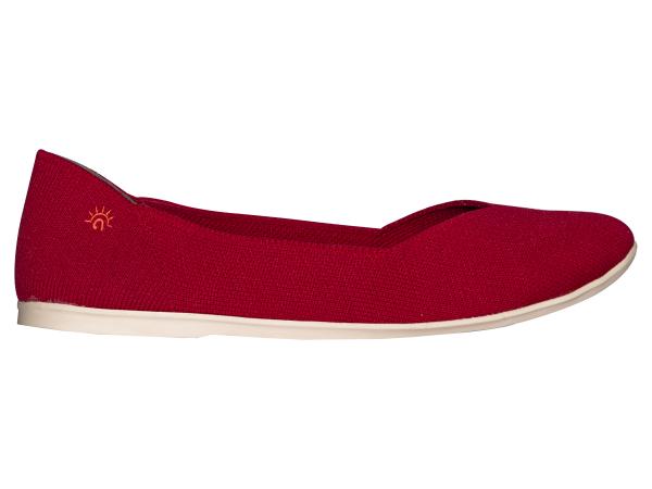 a. soyi Kera Ballerina mit atmungsaktiven Strickgewebe aus TENCEL™ Fasern rot 