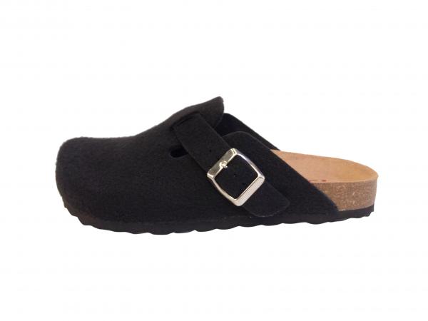 Dakos Damen Hausschuh Clog Schwarz 