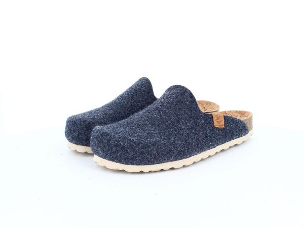 Damen Hausschuh Clog Blau 37