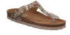 Rohde Damen Zehentrenner Bio-Pantolette Alba in Multicolor camel 39