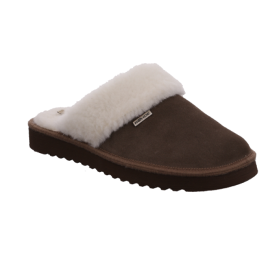 Rohde Damen Clog Lammfell Pantolette in Earth 