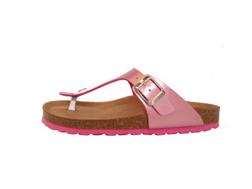 Damen Zehentrenner Bio-Pantolette in Pink 