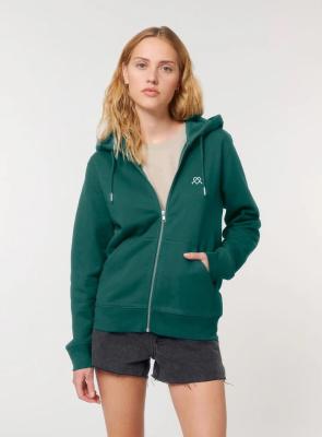 #HERZ Zip-Hoodie Unisex grün Gr. S-XXL 